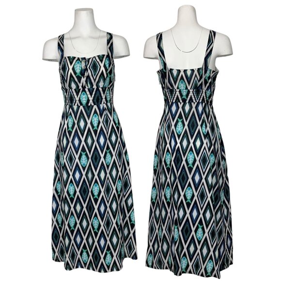 Tory Burch Dresses & Skirts - Tory Burch Sundress 6 Blue Fish Design Midi